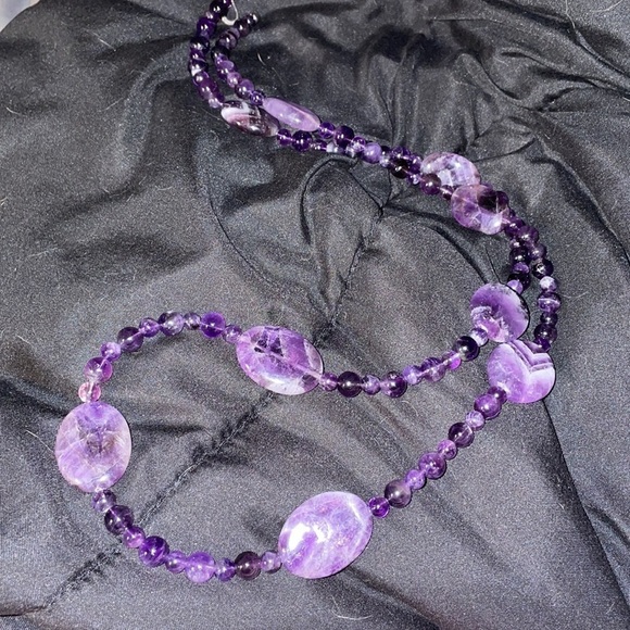Amethyst bead fashion long necklace by Jay King - Picture 7 of 13